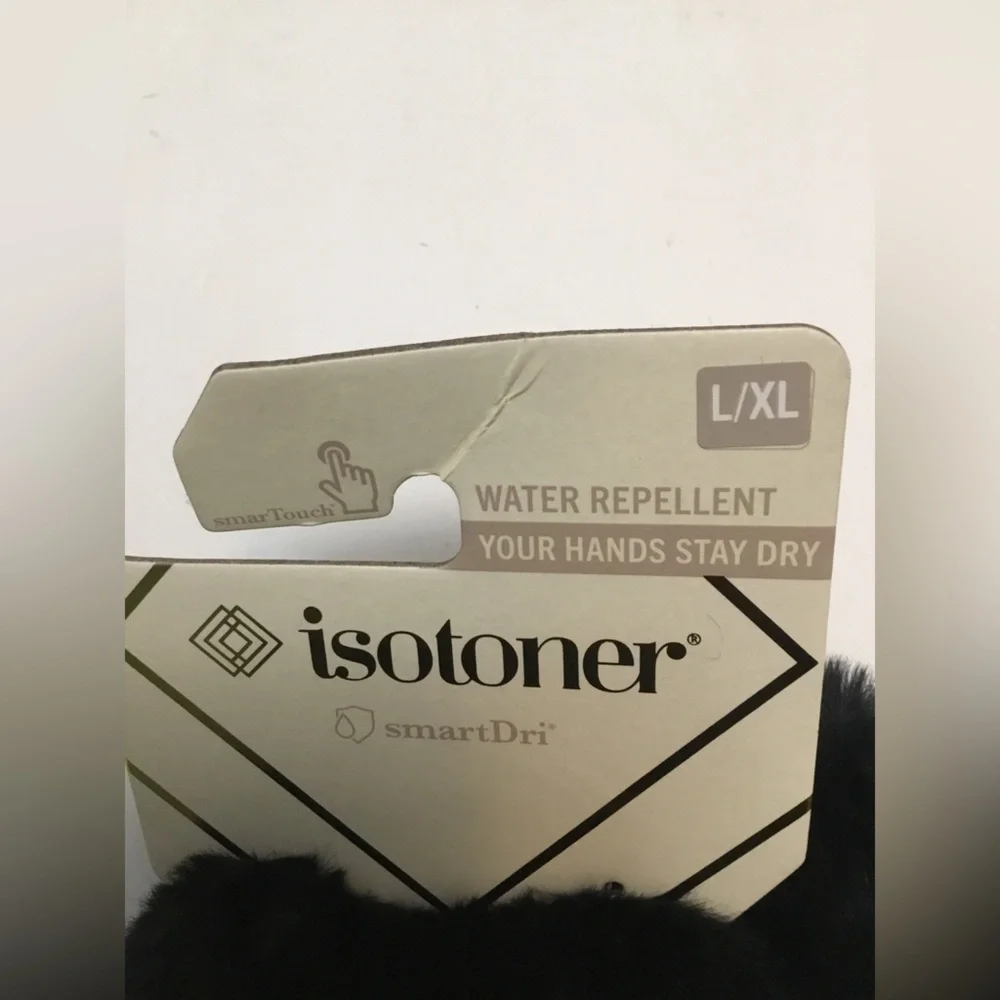 Isotoner Women's Luxurious Black Fur-Trimmed Gloves - Picture 5 of 7